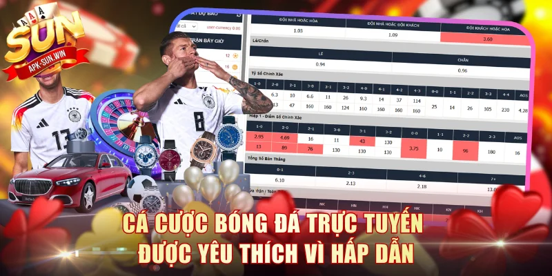 Cá cược bóng đá trực tuyến được yêu thích vì hấp dẫn